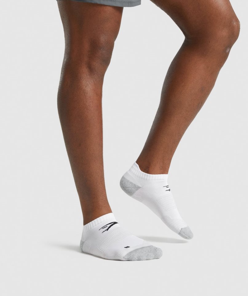 Gymshark Ankle Performance Socks White | NZ 8ITKWX